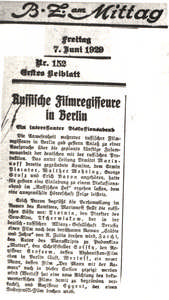 Russischer Filmregisseur in Berlin