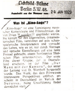 Was ist  'Kino-Auge'?