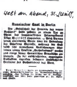 Russischer Gast in Berlin