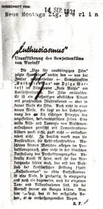 Enthusiasmus. Uraufführung des Sowjettonfilms von Wertoff