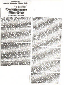 Verschlungener Film-Pfad