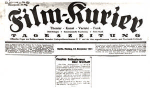 Chaplins Enthusiasmus über Werthoff