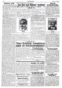 'Das Lied vom Aufbau' verboten