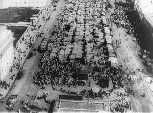 Markt in der Vogelperspektive