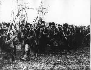 Marschierende Soldaten