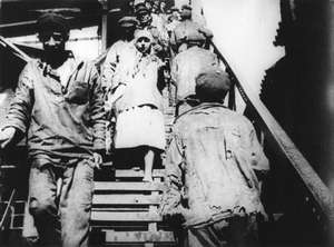 Szene auf der Treppe