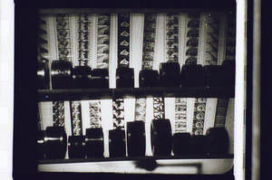 Leuchtkasten mit Filmstreifen