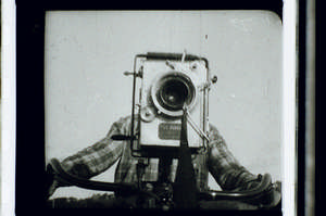 Kameramann fährt auf Kamera zu